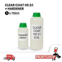 Acrylic Clear Coat Lacquer 2K HS 2:1High Gloss Scratch Resistant 750ml Kit