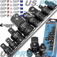 US PRO IMPACT SOCKET ADAPTOR SET 1/4" 3/8" 1/2" 3/4" Drive step up/down reducer