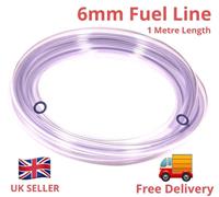 6mm id Transparen , PETROL OIL FUEL PIPE HOSE LINE. -* 1 Metre Length
