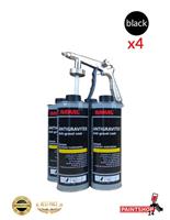 GRAVITEX STONE CHIP, PROTECTER 4 x 1L - BLACK GUN FREE