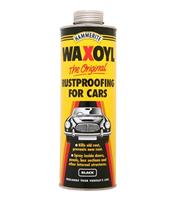 Hammerite Waxoyl Rustproofing Spray Treatment for Cars Black 1L