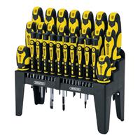 Draper Soft Grip Screwdriver and Bit Set, Yellow (47 Piece) 16824