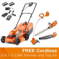 Flymo 40V SimpliStore 340 Li Cordless Lawnmower - Silver Grade