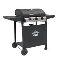 Dellonda 3 Burner Gas BBQ Grill Ignition Thermometer Black/Stainless Steel