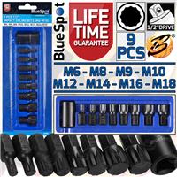 IMPACT SPLINE BIT Sockets Set 1/2 Drive Impact Spline Sockets M6 - M18