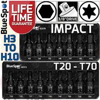 IMPACT HEX & TORX BIT Sockets Set 3/8 Drive Impact TRX HX S2 Steel Bits 16PCS