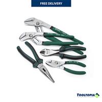 SATA 5pc Pliers Set - Clear Anti Rust Coating Two-Tone Anti Slip Handle ST70001U