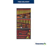 SATA 68pc VDE Insulated Tool Set in EVA Up To 1000 V Alternating Current SC09928