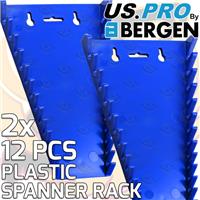 US PRO Spanner Wrench Holder Plastic Storage Rack Tray Rail For To 12 Spanner x2