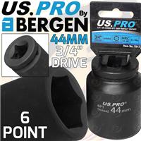 US PRO 44mm 3/4" Dr DEEP IMPACT SOCKET 6 Point HEX Long Reach IMPACT SOCKET HD