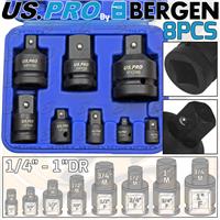 US PRO IMPACT SOCKET ADAPTOR SET 1/4 - 1 Drive Step Up / Down Reducer Set 8PCS