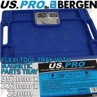 US PRO Non Slip Tool Tray With Magnetic Parts Tray Flexible Non-Slip Parts Tray