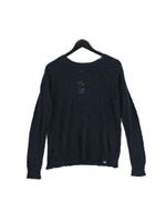 Superdry Women's Jumper M Blue 100% Other Round Neck Pullover