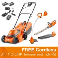 Flymo 40V SimpliStore 300 Li Cordless Lawnmower - Gold Grade