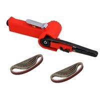 AIR BELT SANDER 10MM X 330MM FINGER FILE & 13 BELTS BELT FILE 1075