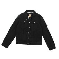 Boohoo Women's Jacket UK 8 Black Cotton with Polyester