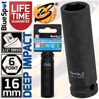 16mm Deep Impact Socket 1/2 Drive 6 Point Single Hex Impact LifeTime Guarantee