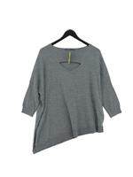Karen Millen Women's Jumper M Grey 100% Wool Round Neck Pullover