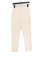 Phase Eight Women's Suit Trousers UK 8 Cream Viscose with Elastane Dress Pants