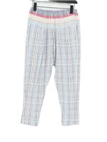 XIRENA Women's Suit Trousers XS Multi Checkered 100% Cotton Straight Dress Pants