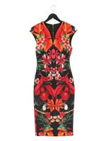 Ted Baker A-Line Midi Dress UK10 in Multi