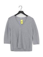 Jigsaw Women's Jumper L Grey Polyester with Polyamide, Wool V-Neck Pullover