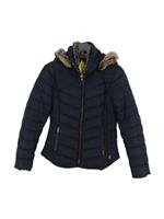 Joules Women's Coat UK 8 Blue Polyester with Acrylic Puffer Jacket