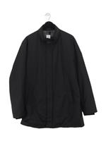 Massimo Dutti Men's Coat XL Black Polyester with Nylon, Other Parka