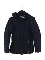 Joules Women's Coat UK 8 Blue 100% Polyester Puffer Jacket