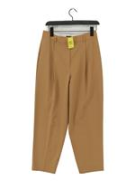 Theory Women's Suit Trousers UK 6 Brown Wool with Other Tapered Dress Pants