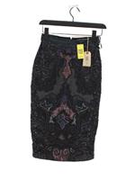 AllSaints Women's Midi Skirt UK 8 Black Viscose