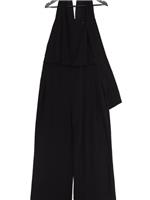 Halston Women's Jumpsuit UK 14 Black Polyester with Elastane, Spandex Jumpsuit