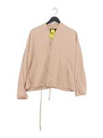 AllSaints Women's Jacket M Tan Lyocell Modal with Polyester Bomber Jacket