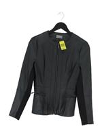 Oasis Women's Jacket XS Black Polyester with Viscose Bomber Jacket
