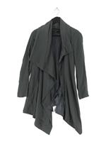 AllSaints Women's Coat S Green Lyocell Modal with Other, Polyester Overcoat