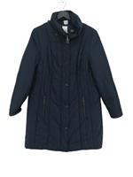 Barbara Lebek Women's Coat L Blue 100% Polyester Parka