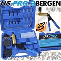 US PRO Hand Vacuum Pump Held Brake Bleeder Tester Set Car Bleed Bleeding Kit