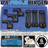 US PRO Exhaust Gas Temperature Sensor Socket Set 3/8 Drive 13mm 14mm 17mm 6pc