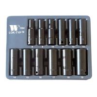 Socket Set Deep Impact 3/8'' (Lok-Typ) 8-19mm 1094-WW Welzh Werkzeug Heavy Duty