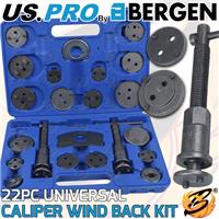 US PRO Universal Brake Caliper Piston Rewind Wind Back Kit 18 Adaptors 22pcs