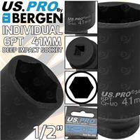 41mm 1/2 Drive Axle Hub Nut Socket 6 Point Deep Impact Socket US PRO BY BERGEN