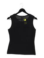 Karen Millen Women's T-Shirt UK 12 Black Viscose with Polyamide, Elastane Basic