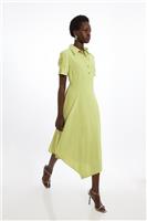 Karen Millen Shirt Midi Dress UK12 in Green RRP &pound;229