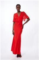 Karen Millen Maxi Dress UK10 in Red RRP &pound;219