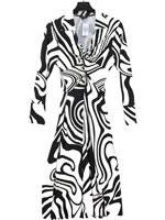 Karen Millen Shirt Midi Dress UK14 in Multi