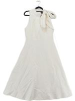 Karen Millen A-Line Midi Dress UK12 in Cream RRP &pound;219