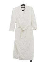 Karen Millen Bodycon Midi Dress UK12 in Cream RRP &pound;199