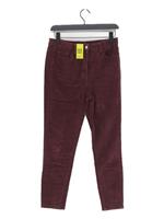 Karen Millen Women's Jeans UK 10 Purple Cotton with Elastane Straight