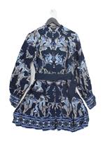 Karen Millen Shirt Mini Dress UK12 in Blue RRP &pound;219