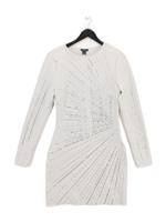 Karen Millen Bodycon Mini Dress M in Cream RRP &pound;179